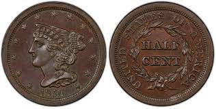 1850 Half Cent