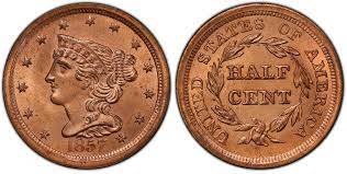 1857 half cent